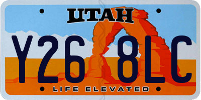 UT license plate Y268LC