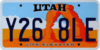UT license plate Y268LE