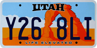 UT license plate Y268LI