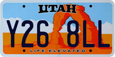 UT license plate Y268LL