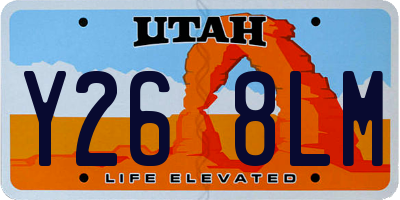 UT license plate Y268LM
