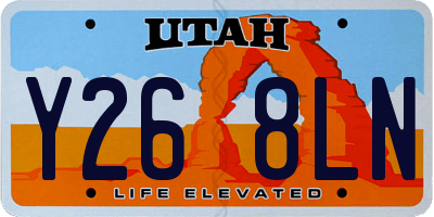 UT license plate Y268LN