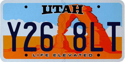 UT license plate Y268LT
