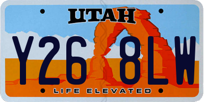 UT license plate Y268LW