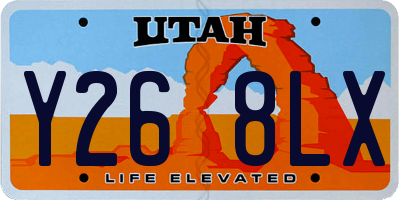 UT license plate Y268LX