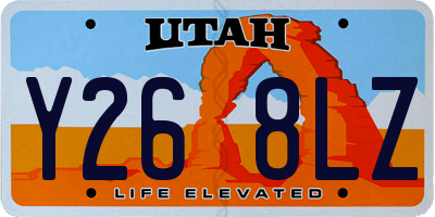 UT license plate Y268LZ