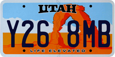 UT license plate Y268MB