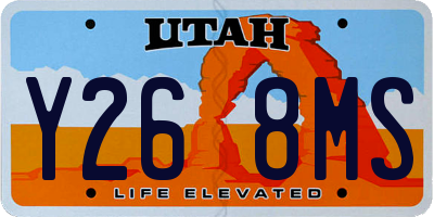 UT license plate Y268MS