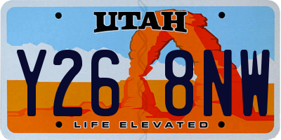 UT license plate Y268NW