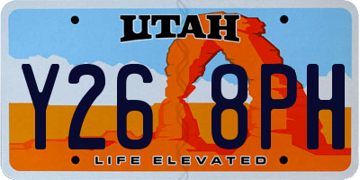 UT license plate Y268PH