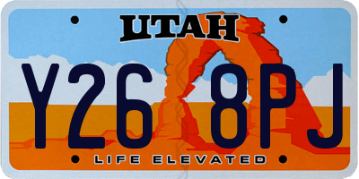 UT license plate Y268PJ