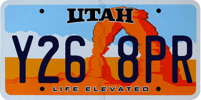UT license plate Y268PR