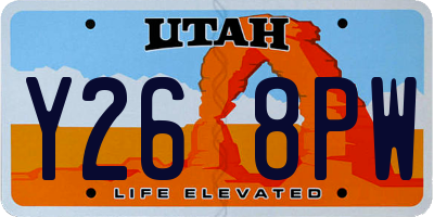 UT license plate Y268PW