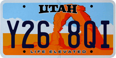 UT license plate Y268QI