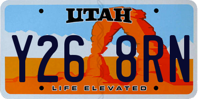 UT license plate Y268RN