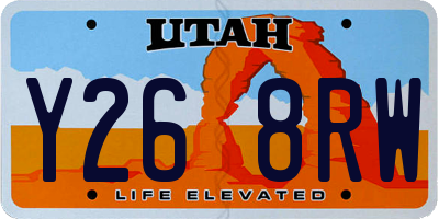 UT license plate Y268RW