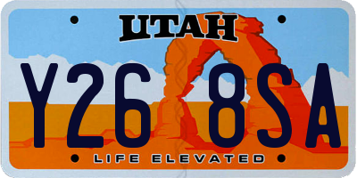 UT license plate Y268SA