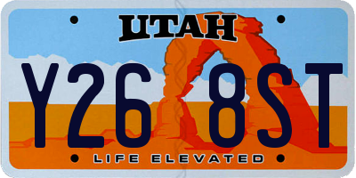 UT license plate Y268ST