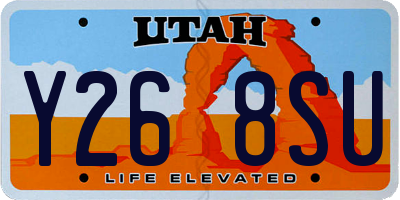 UT license plate Y268SU