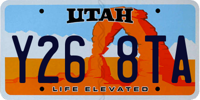 UT license plate Y268TA