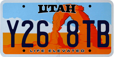 UT license plate Y268TB