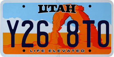 UT license plate Y268TO