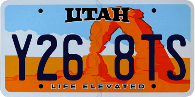 UT license plate Y268TS