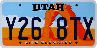 UT license plate Y268TX