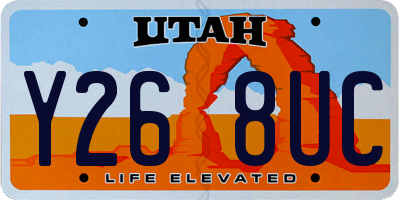 UT license plate Y268UC