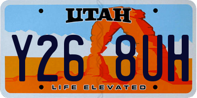 UT license plate Y268UH