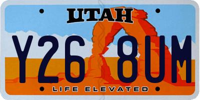 UT license plate Y268UM