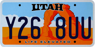UT license plate Y268UU