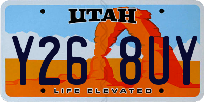 UT license plate Y268UY