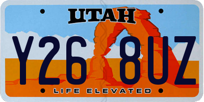 UT license plate Y268UZ
