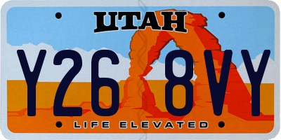UT license plate Y268VY