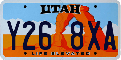 UT license plate Y268XA