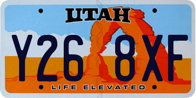 UT license plate Y268XF