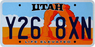 UT license plate Y268XN