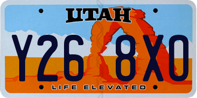 UT license plate Y268XO