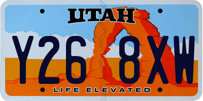 UT license plate Y268XW