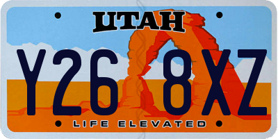 UT license plate Y268XZ