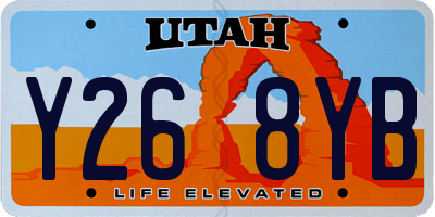 UT license plate Y268YB