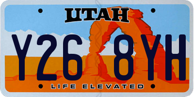 UT license plate Y268YH