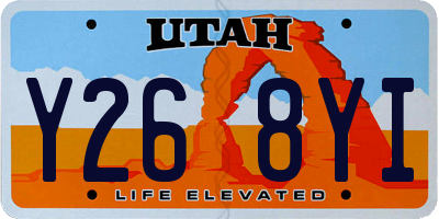 UT license plate Y268YI