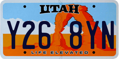 UT license plate Y268YN