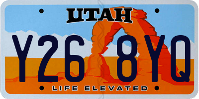 UT license plate Y268YQ