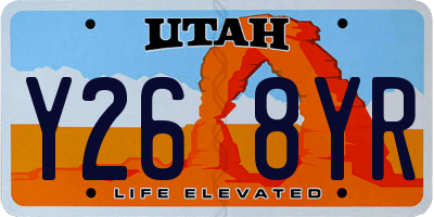 UT license plate Y268YR