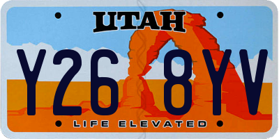 UT license plate Y268YV