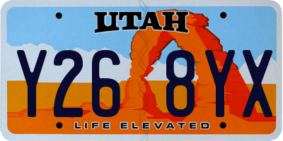UT license plate Y268YX