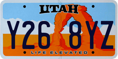UT license plate Y268YZ